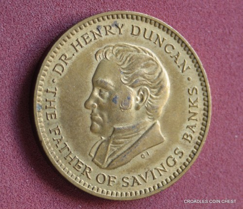 * MEDAL FOR TRUSTEES SAVINGS BANK WEEK 1960  HENRY DUNCAN FATHER OF BANKS #AT8 - Picture 1 of 8