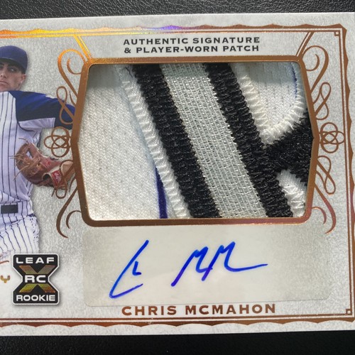 Parche de camiseta Leaf Trinity 2020 Chris McMahon RC automático Rockies - Imagen 3 de 3