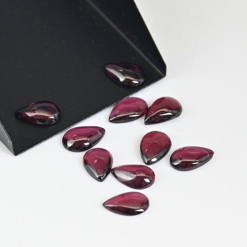 Natürlicher Granat Birnenform Flachboden Cabochon AAA Qualität Kalibriert Edelsteine - Bild 8 von 14