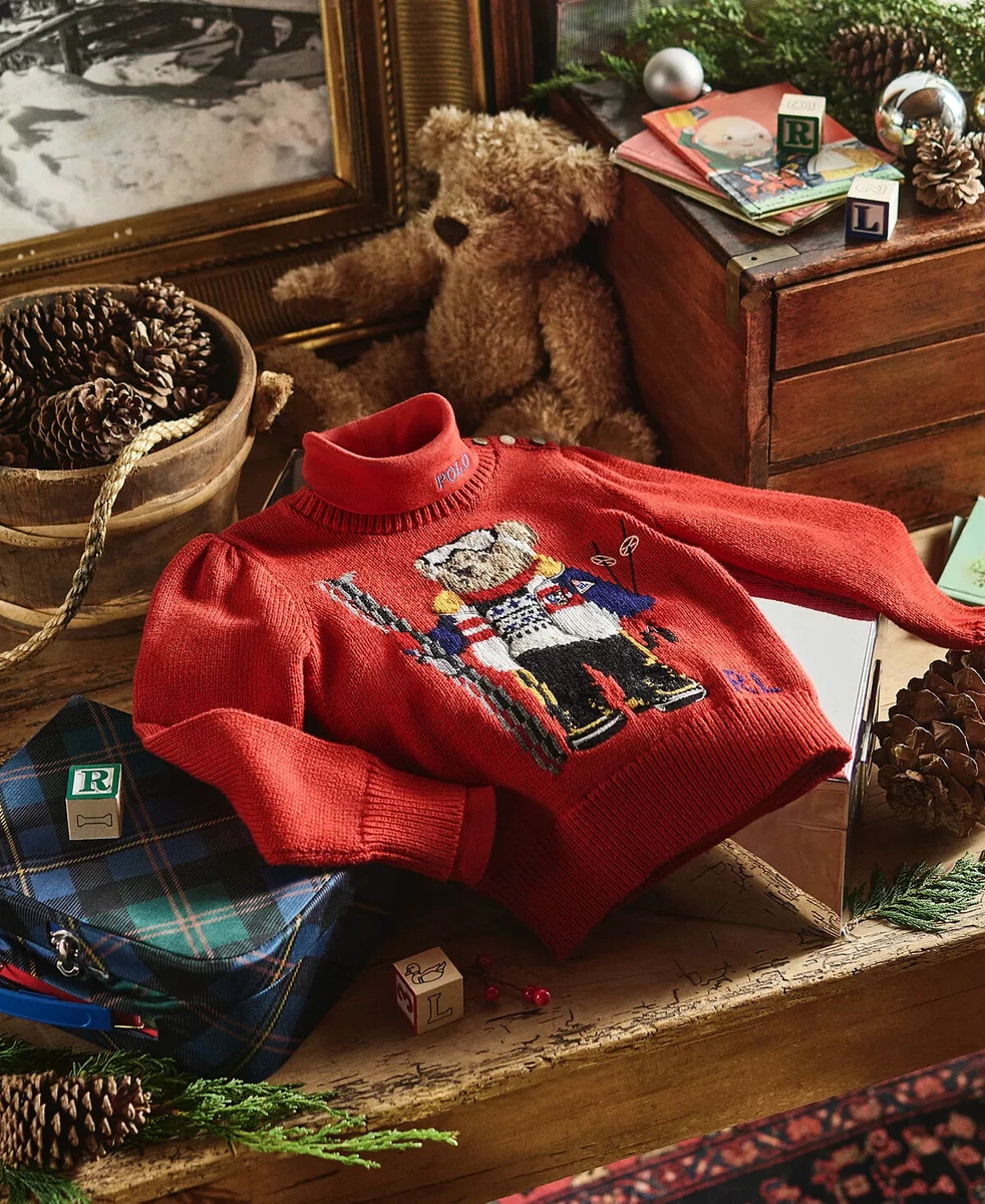 Ralph Lauren Kids Polo Bear-motif Jumper