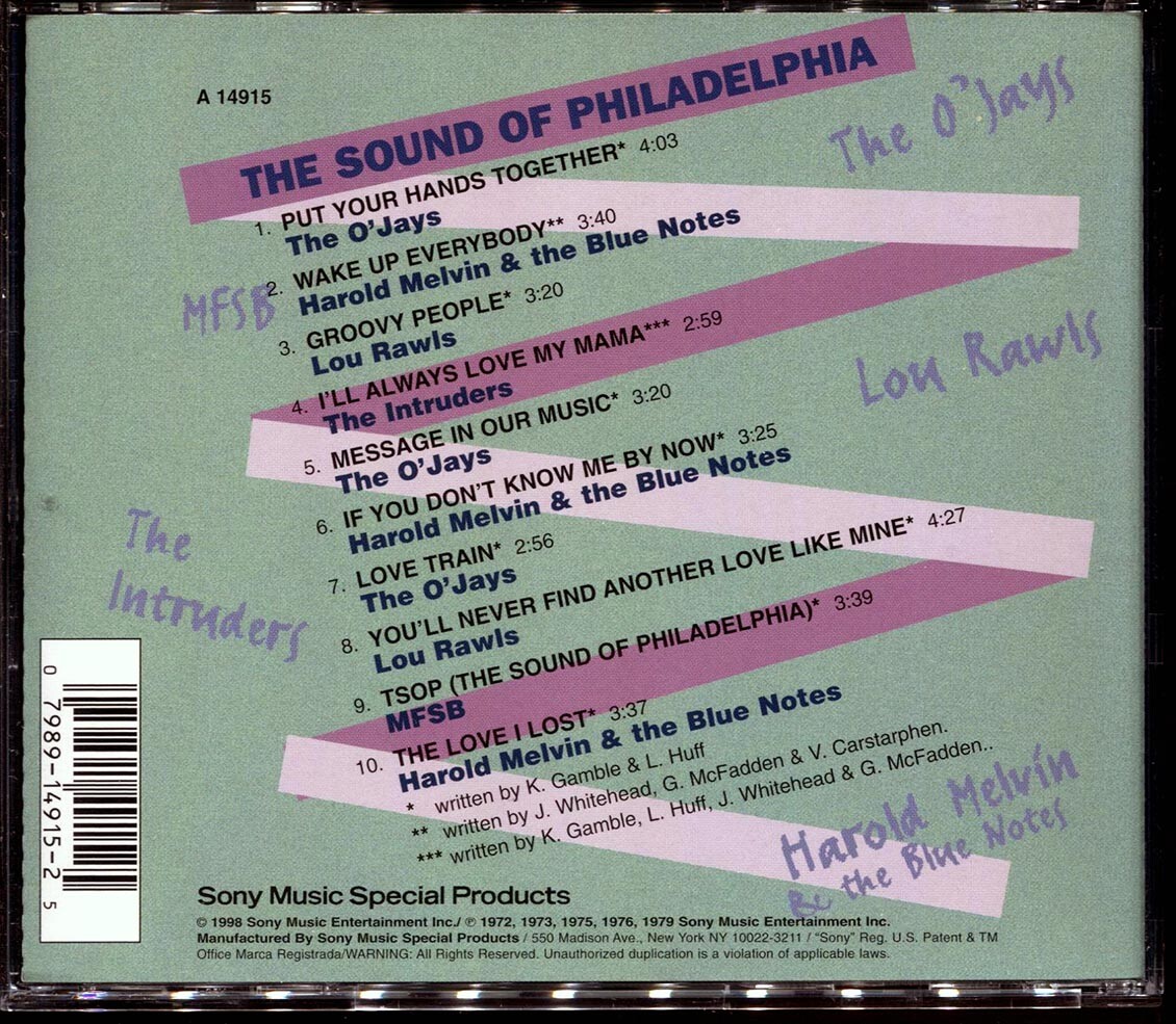 欧2discs LP Various The Sound of Philadelphia Volume 1 19075913041 Sony Music, Philadelphia International Records /00660 MzAtMjcyMC5qcGVn.jpeg