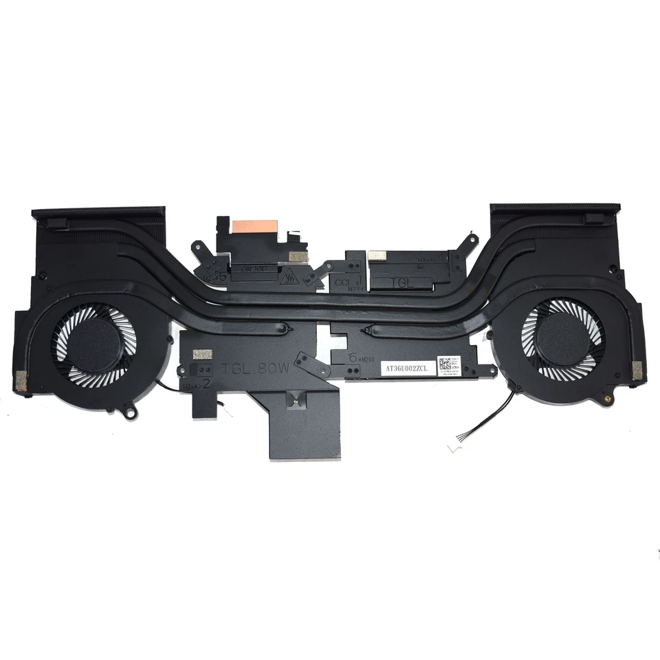 Dell Alienware m15 R6 CPU GPU Cooling Fan Heatsink Assembly AT36U002ZCL 3T8KM - Image 2 of 4