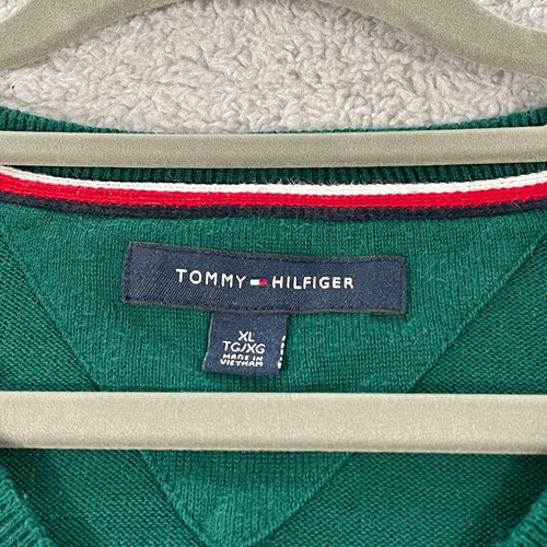 Tommy Hilfiger Herren Pullover Grün Argyle Größe XL (46" Brustumfang) Langarm Oberteil - Bild 10 von 12