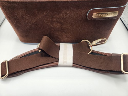 Murano Truffle Brown Suede Cosmetics Vanity Case Bag Travel Luggage New NWT - Picture 15 of 20