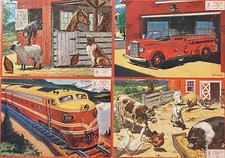 Vintage 1950's Milton Bradley Puzzles Lot of 4