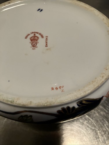 Antike seltene Royal Crown Derby Deckel Doppelgriff Zuckerdose #2451 um 1898 - Bild 19 von 24