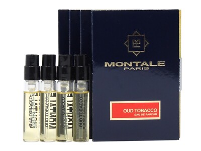 MONTALE PARIS OUD TOBACCO EDP 2.0ml .06fl oz x 4 COLOGNE PERFUME SPRAY SAMPLES