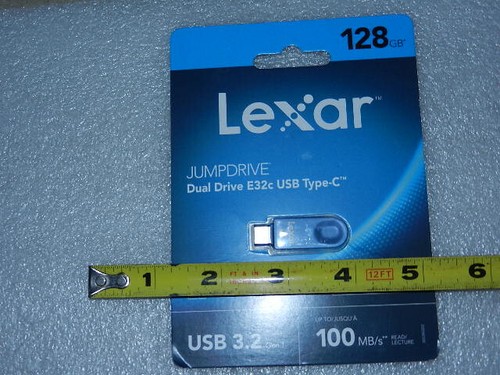 new Lexar 128GB JumpDrive E32c USB 3.2 gen 1 type-c c jump drive 128 gb 3.0 32c - Picture 9 of 10