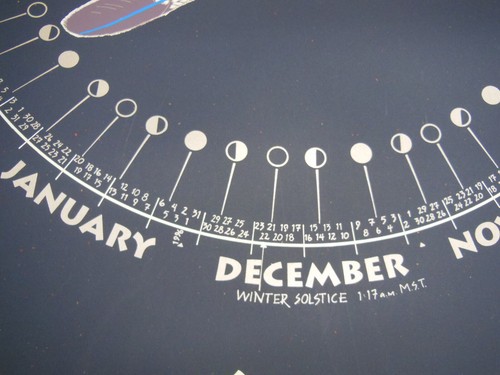 1995 - 96 LUNAR CALENDAR Poster Size 26"x40" - beautiful designed! BIRTHDAY GIFT - Picture 7 of 9