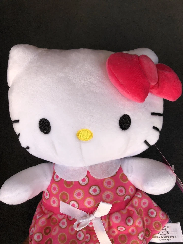 Hello Kitty красный платье 10» плюшевая кукла подарок на день рождения девочек мягкая игрушка подлинный - Изображение 3 из 4