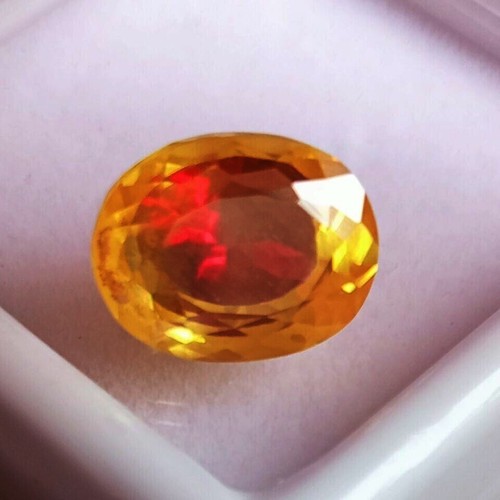 Amazing Bi-Color NATURAL 12-14 Ct PITAMBARI Sapphire Oval Cut Certified GEMSTONE - Picture 4 of 5