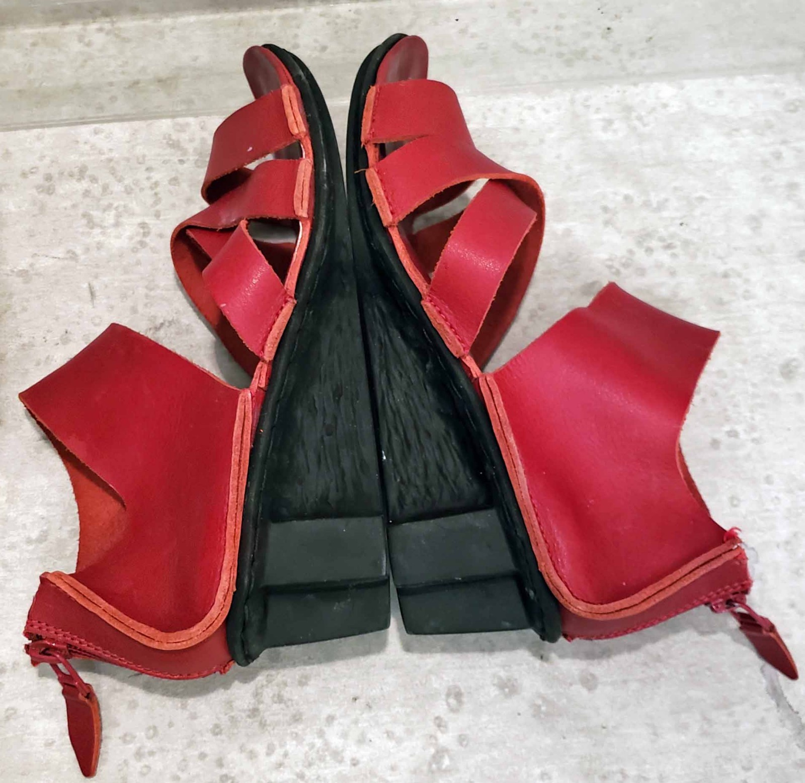 Trippen Tough sandals Red Waw leather leather leather size 40 us 9 bcf4d3 Trippen Tough sandals Red Waw leather leather leather size 40 us 9 bcf4d3