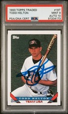1993 Topps Traded Todd Helton PSA 9 Auto Signed 10 PSA/DNA #19T RC Rookie HOF
