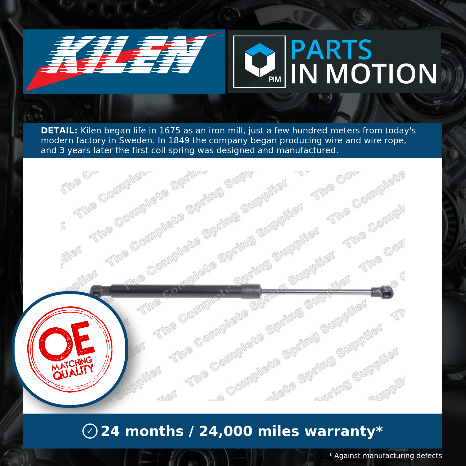 Bonnet Gas Strut fits AUDI A4 B9 3.0D 2015 on Spring Lift Front Kilen 8W0823359B