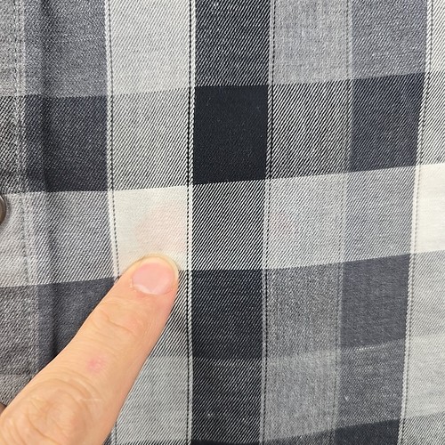 The North Face Button Shirt Mens Medium White Black Plaid Outdoors Hiking Work - Picture 5 of 11