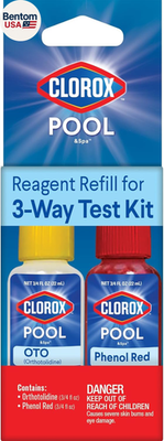 #ad Clorox® Poolamp;Spa™ Swimming Pool 3 Way Water Test Kit Refill Solutions 0.5Oz Pa $9.48