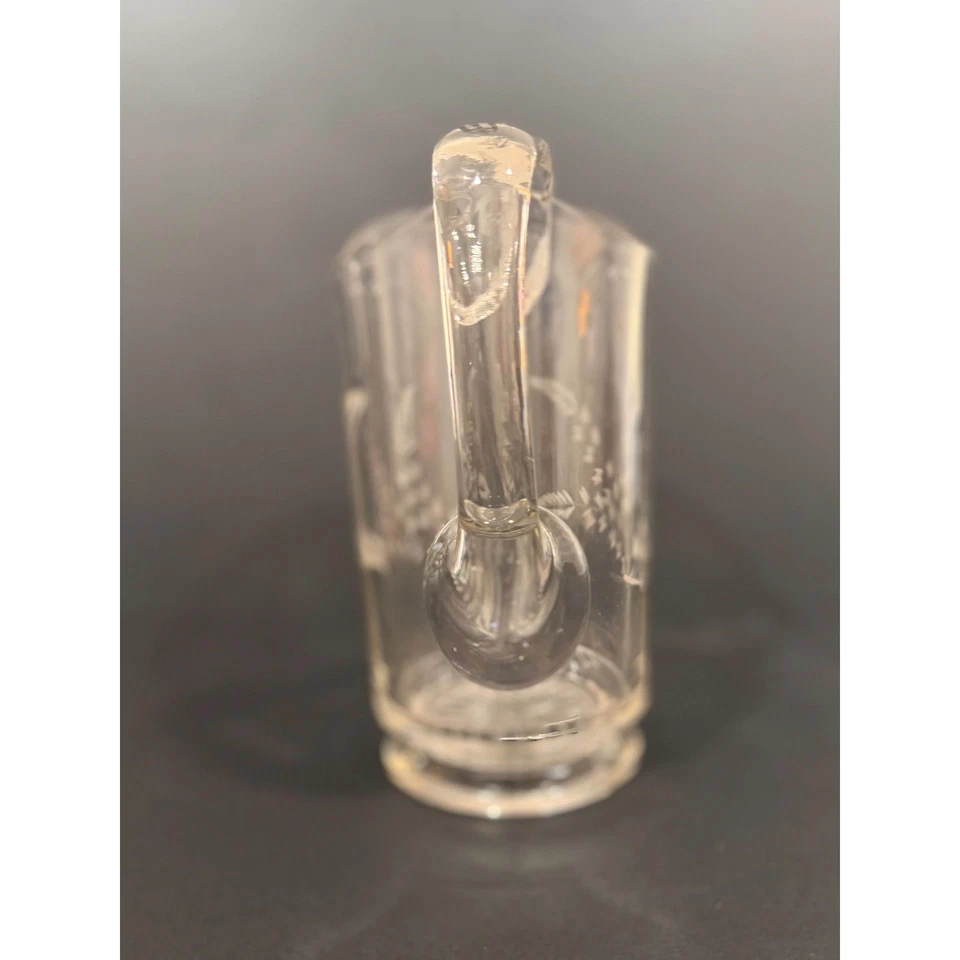 复古蚀刻玻璃水罐蕨叶设计透明酒吧用品 — 第 4/4 张图片