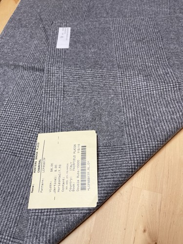 Ralph Lauren HUNTERS BROOK PLAID CHARCOAL Fabric Remnant 26x26” LCF65817F ITALY - Picture 10 of 10