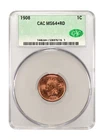 1908 Indian Cent CACG MS 64+ RD CAC