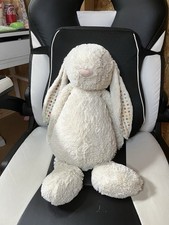 Jellycat Bashful Bunny Cream Ivory Large Plush With Polka dot ears