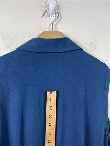 J Jill Sleeveless Shirt Dress Jersey Knit Knee Length Stretch Blue Womens 2X - Picture 6 of 7