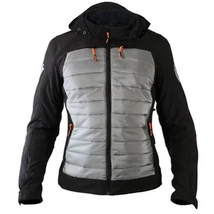 Frank Thomas Puffer Motorcycle Hoodie Ladies Womens Black Grey
