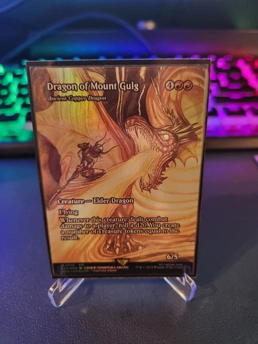 Dragon Of Mount Gulg - Foil - Showcase - Ancient Copper Dragon. MTG