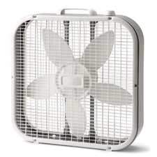 20" Classic Box Fan with Weather-Resistant Motor, 3 Speeds, 22.5" H, White, B202