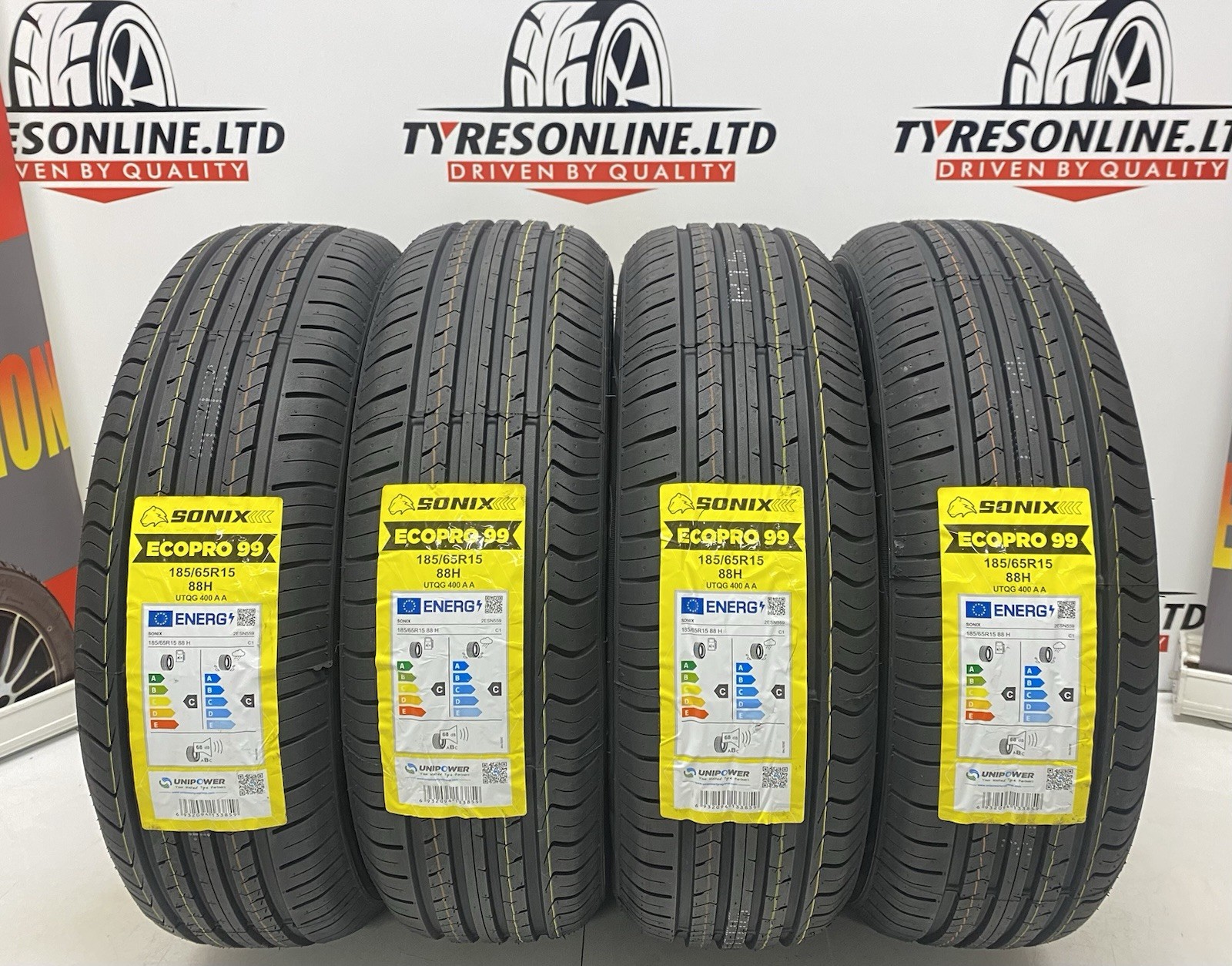 4 X 185 65 15 SONIX 185/65R15 88H M+S BRAND NEW PERFORMANCE TYRES 1856515
