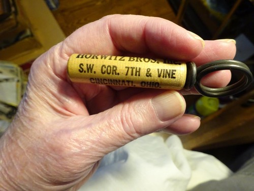 PRE-PRO C1900 Cincinnati Ohio Double Ring Corkscrew Opener Horwitz Bros. Inc. VG - Picture 3 of 9