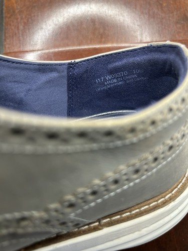 Mocasín para hombre Cole Haan Grandevolution gris polvoriento punta de ala talla 10 M - Imagen 6 de 8