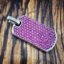 David Yurman Streamline 35mm Ruby Dog Tag Pendant Sterling Silver 925