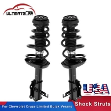 Set 2 Complete Front Struts w/ Coil Springs For Chevrolet Cruze Buick Verano