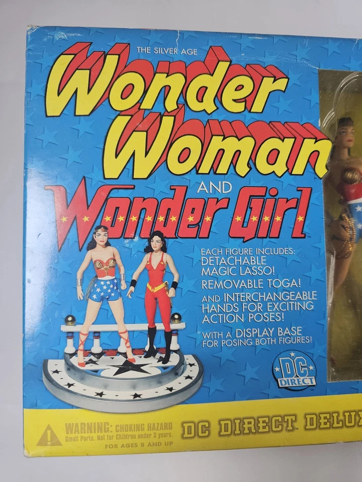 Figuras de acción de lujo DC Direct Silver Age Wonder Woman y Wonder Girl 2001  Foto 2 de 4