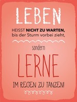 Holzschild 40X30 Cm Leben Lerne Im Regen Zu Tanzen Rotes Deko Schild Deko Gesche