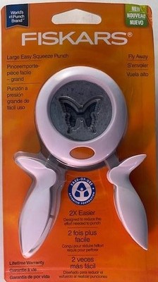 Fiskars 100130 BUTTERFLY Fly Away Easy Squeeze Paper Punch 1.5'' LARGE
