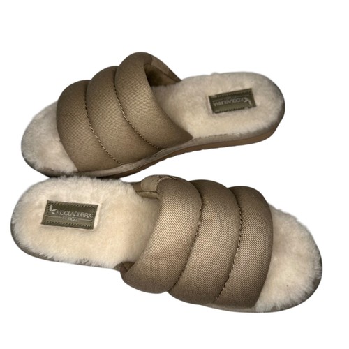 KOOLABURRA by UGG Rommie Herren Hausschuhe Dune Größe 9 Pantoletten Fuzzy Bequem Schuhe Neu - Bild 1 von 14