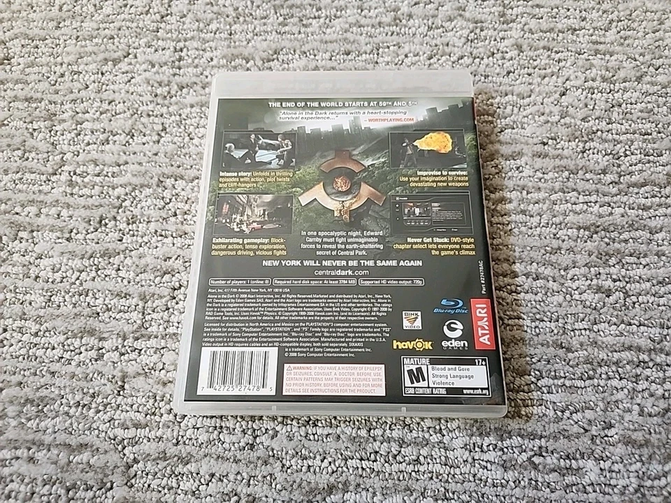 Alone in the Dark: Inferno (Playstation 3) CIB COMPLETE~ PS3 2008 Atari HORROR - Image 4 of 4