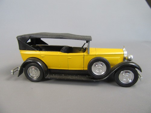 C826 Vintage 1990 Solido 4154 France Fiat 525 N 1929 Jaune Capote Fermé 1:43 - Picture 4 of 8