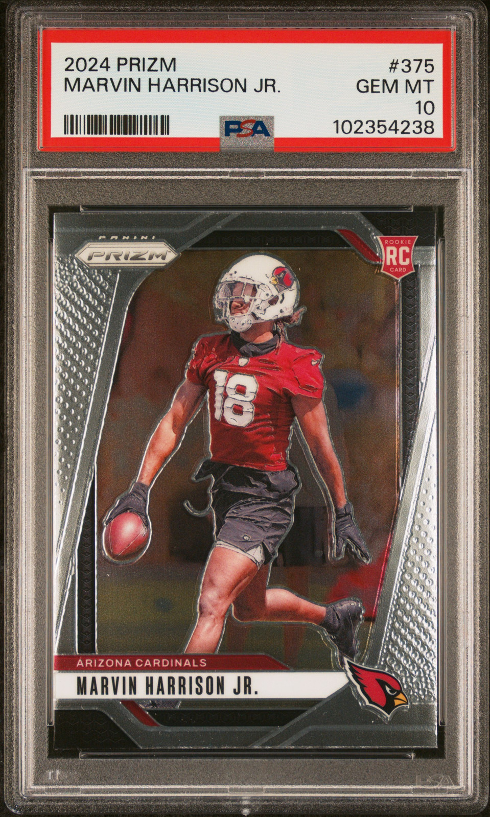 2024 PANINI PRIZM #375 MARVIN HARRISON JR. ROOKIE RC PSA 10