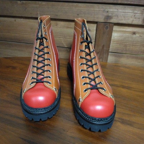 Yamane Shoe Store EVISU Mono Botas Rojo Tostado US7.5