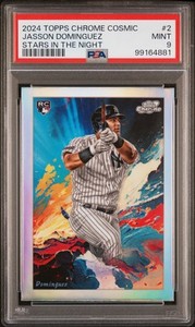 2024 Topps Chrome Cosmic Stars In The Night Jasson Dominguez #2 PSA 9