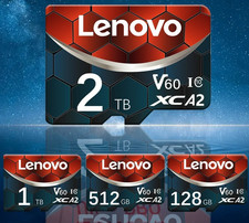 Lenovo Micro SD TF Card 2TB 1TB 512GB 256GB 128GB A2 U3 UHS-II High Speed Memory