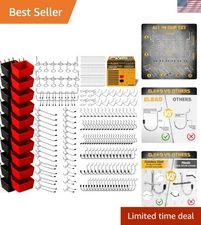 297 Piece Pegboard Hooks Kit, Peg Board Organizer Accessories with Bins for Orga