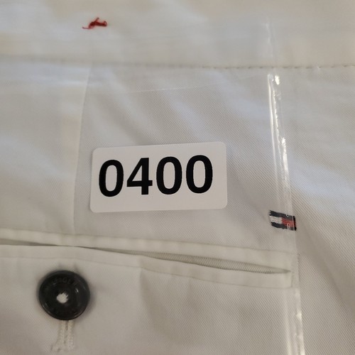 Tommy Hilfiger White Pants Mens Adult size Slim 50 waist 34x32 VTG Cotton - Picture 10 of 10