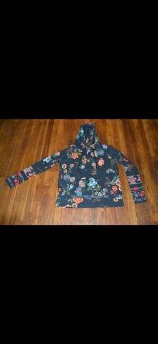 Johnny Was  Soft Floral Top  Hoody Hoodie S-m - Picture 6 of 7