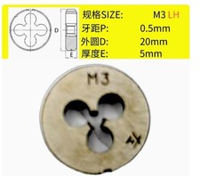 1Pcs Metric Left Hand Die M3x0.5 mm Dies Threading Tools M3 mm x 0.5 mm pitch