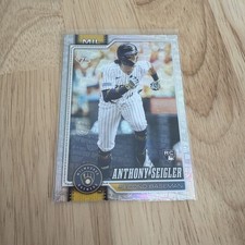 2026 Topps Series 1 #286 Anthony Seigler Opening Day Celebration Rainbow Holo RC
