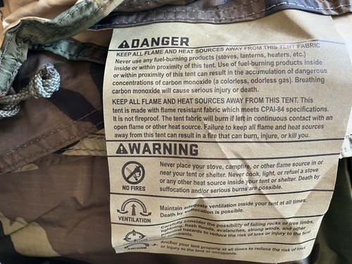 USMC Two Man Combat Tent Rainfly - Marines Tan Tent w/ Woodland Fly 2 Person - Picture 10 of 11