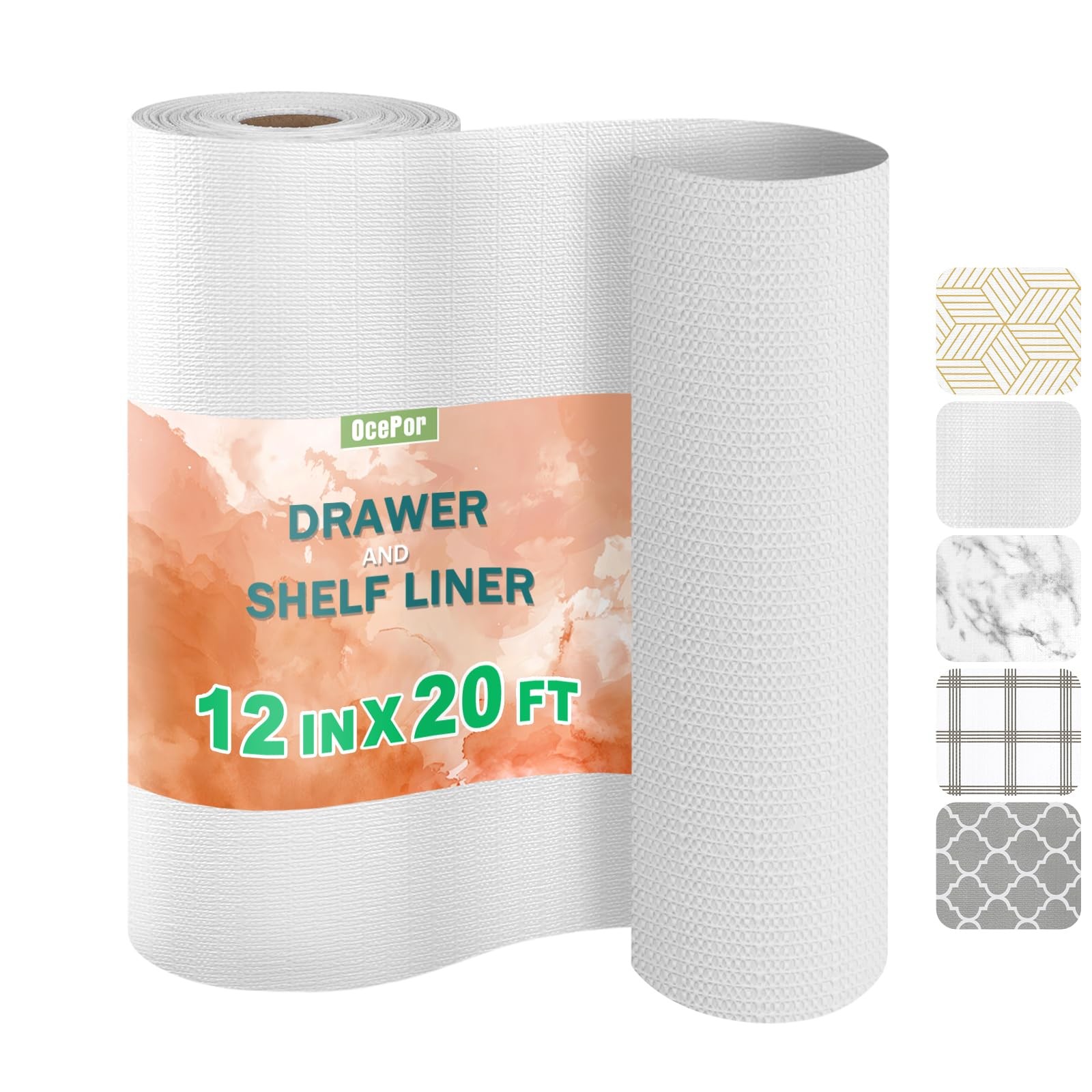 Non-Slip Drawer & Shelf Liner 12IN x 20FT Cabinet Protector No Adhesive